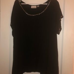 Black Tunic with Silver Stud Lining